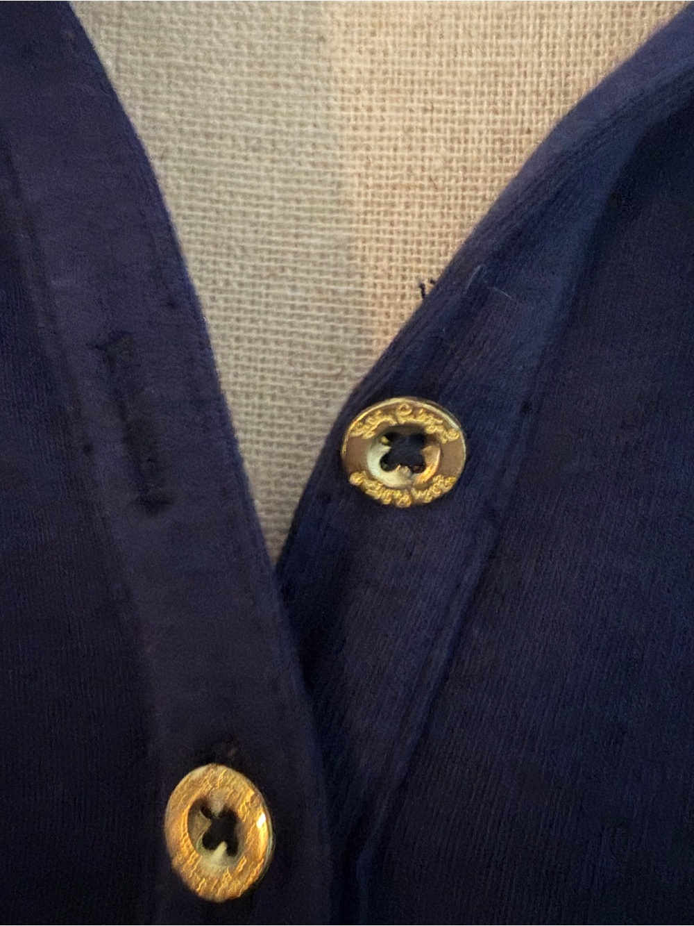 Lilly Pulitzer Navy Polo Midi Dress with Gold Buttons - Picture 4 of 4